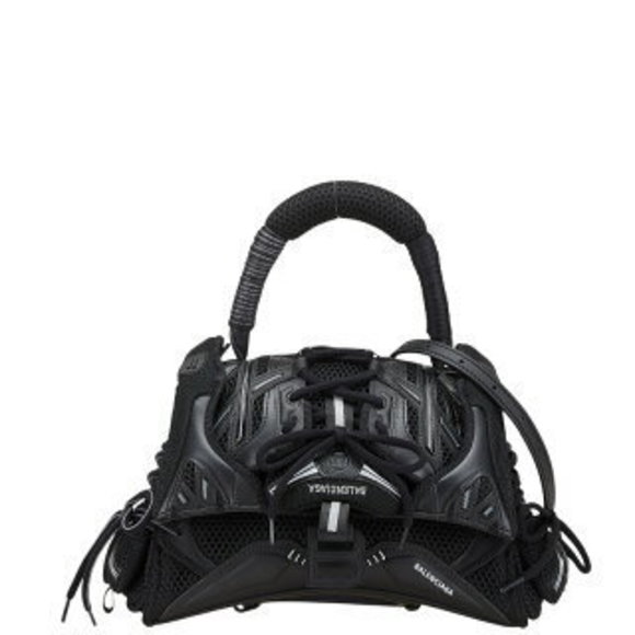 Balenciaga Sneakerhead Top Handle Shoulder Bag black leather mesh - Picture 1 of 8